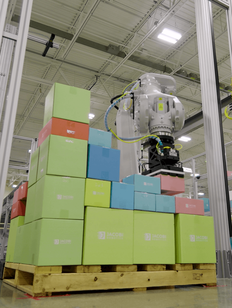 ABB Robotics OmniPalletizer cell in operation